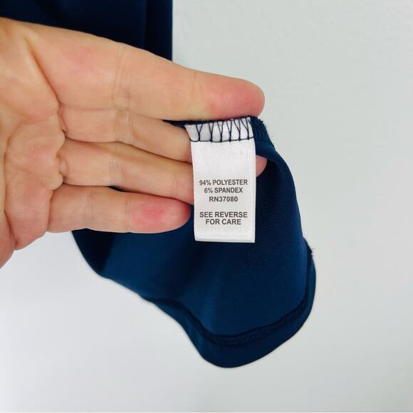 Cato navy blue stretchy silver top medium - Picture 5 of 6